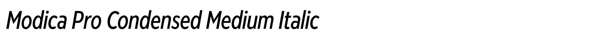 Modica Pro Condensed Medium Italic image